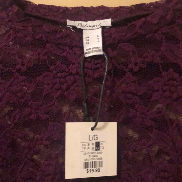 Purple lace crop top - Picture 3 of 3